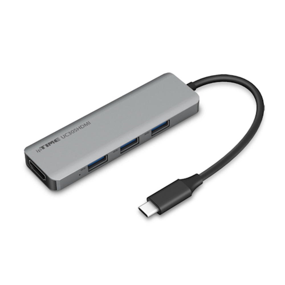 ipTIME UC305HDMI 5포트 USB 멀티 허브 (3.1 C타입 to HDMI, PD, USB 3.0 A타입) Type-C  Type-A : 애플준웍스