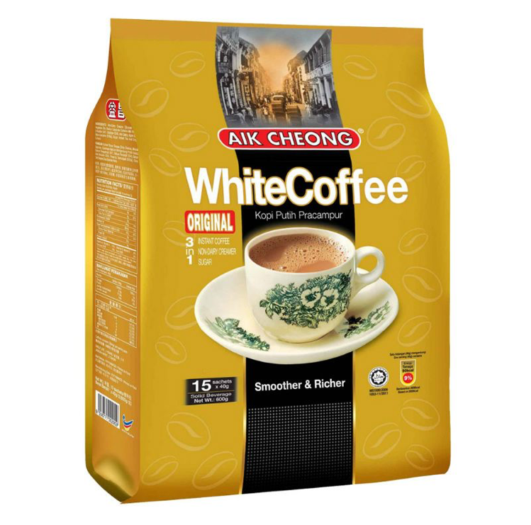 베트남 AIK CHEONG white coffee 3in1  오리지널 화이트 믹스커피 (40g x 15개입 x 3개 SET) : 해바홈