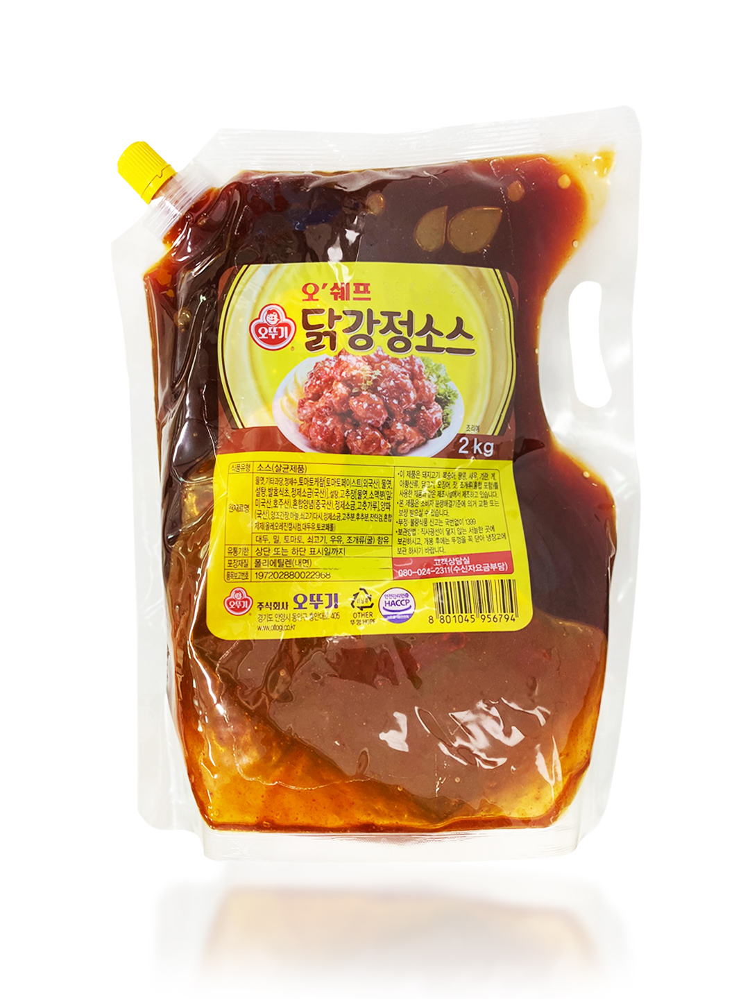[델리판다]오뚜기 오쉐프 닭강정소스 스파우트팩 2kg (치킨강정) : 델리판다
