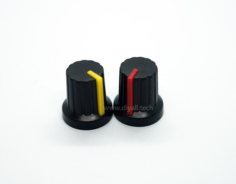 A9 가변저항 볼륨 노브 내경 6mm 15X15mm : 송파 메이커스페이스
