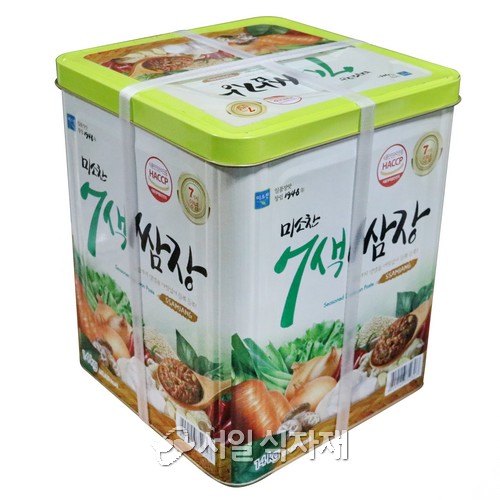 미소찬 7색 쌈장 14kg 업소용 말통 : 서일식자재