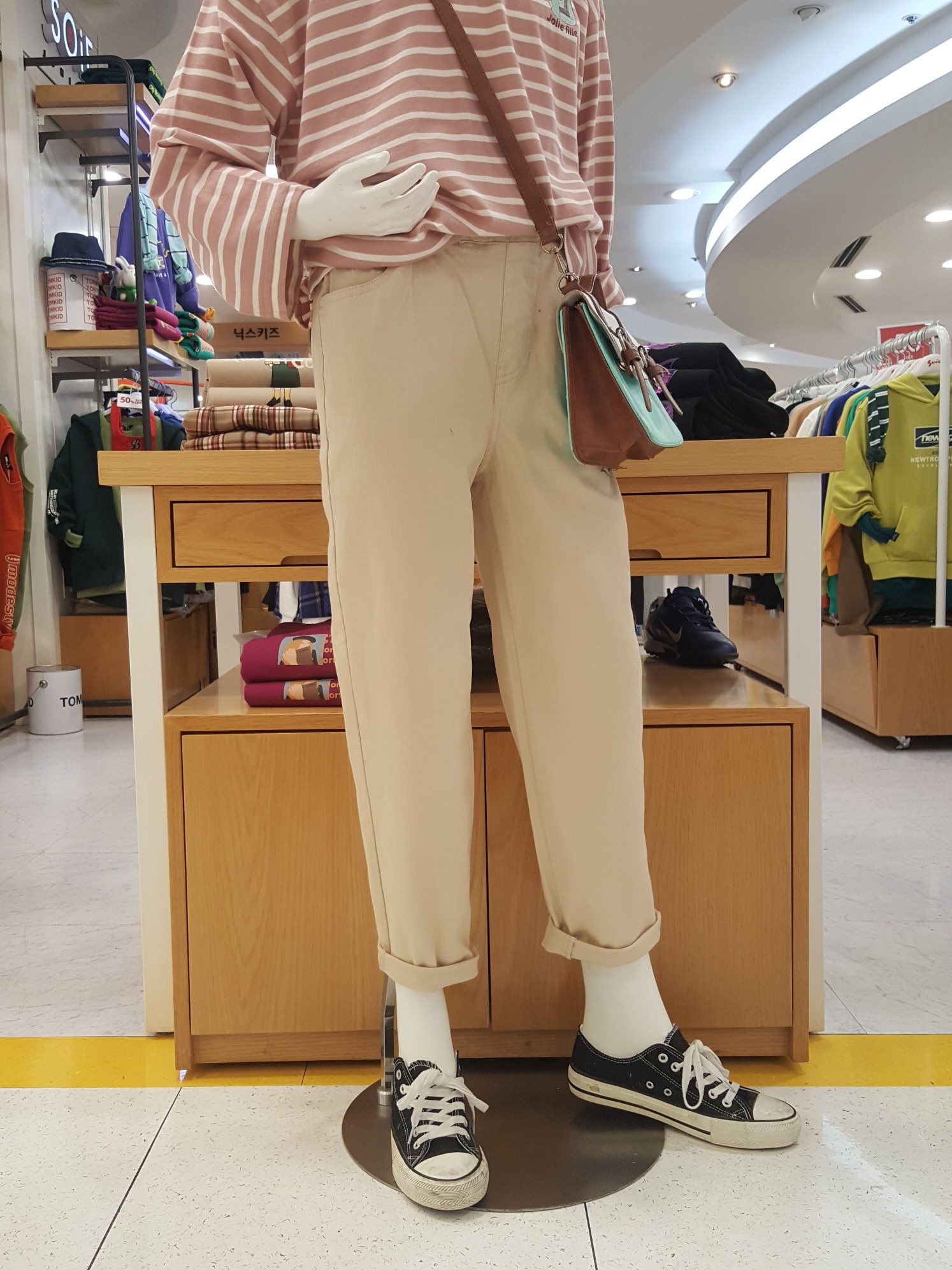 소이 와이드 여아 아이보리 밴딩 면바지 20F-0258 : 세이브존 울산 소이아동복