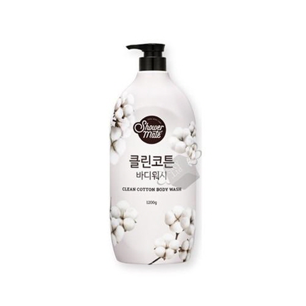 샤워메이트 클린코튼 대용량 바디워시 1200g 307458 : 제이엔팩토리