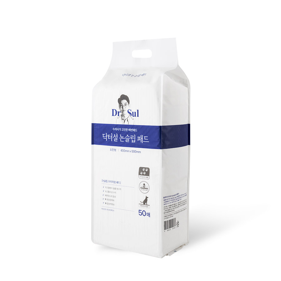 닥터설 논슬립 두꺼운 배변패드 강아지 애견 반려견 표준형, 50매입, 4개 : 핏펫