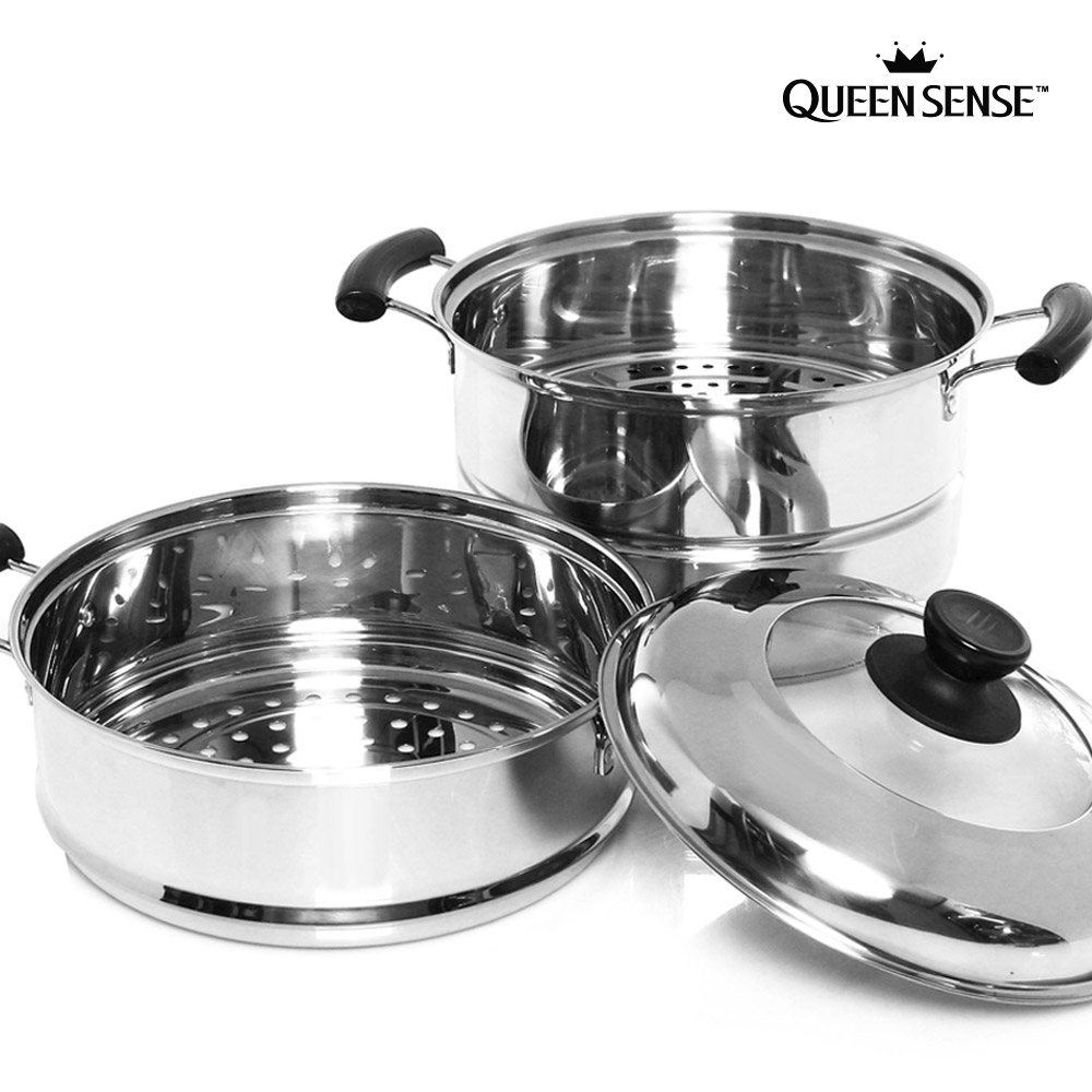 퀸센스 2단 찜냄비 26 찜솥 곰솥 스텐 찜기 : 플랜리빙