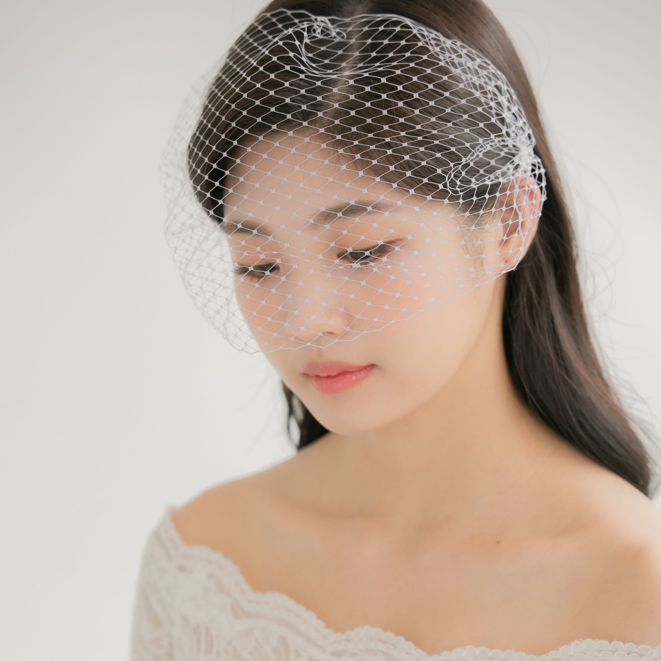 [슈슈프렌치페이스베일] 웨딩 헤어장식, 헤어악세사리, 웨딩촬영소품, 브라이덜코코 : 브라이덜코코