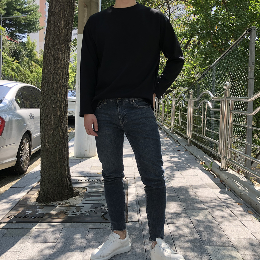 10수 긴팔티 쭉티 무지 오버핏 : 놈181