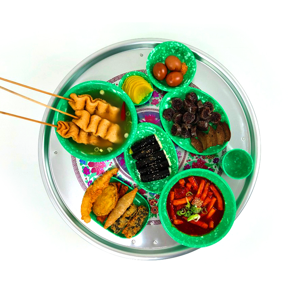 당일발송 레트로 분식접시 추억의 떡볶이 옛날 빈티지 멜라민 그릇 접시 독특한 이색선물 홈캠 캠핑 파티용품 크리스마스 홈파티 : 손할매