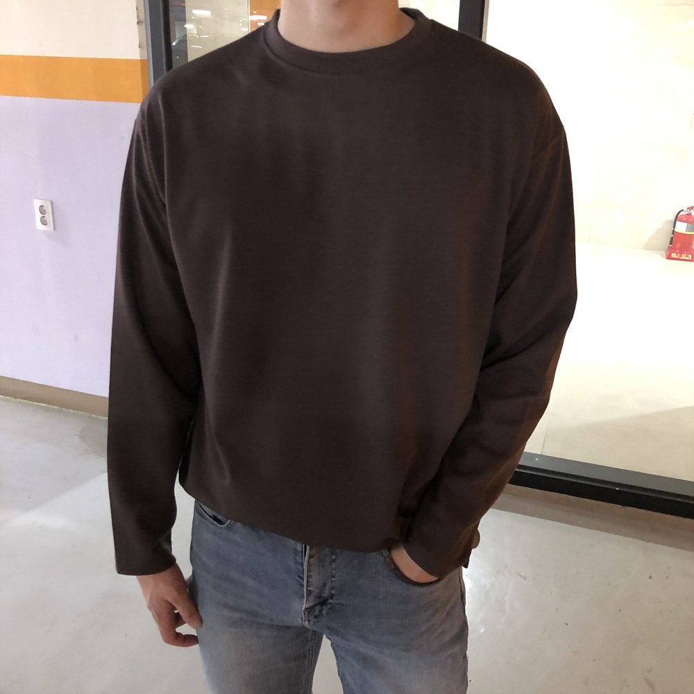 10수 긴팔티 쭉티 무지 오버핏 : 놈181