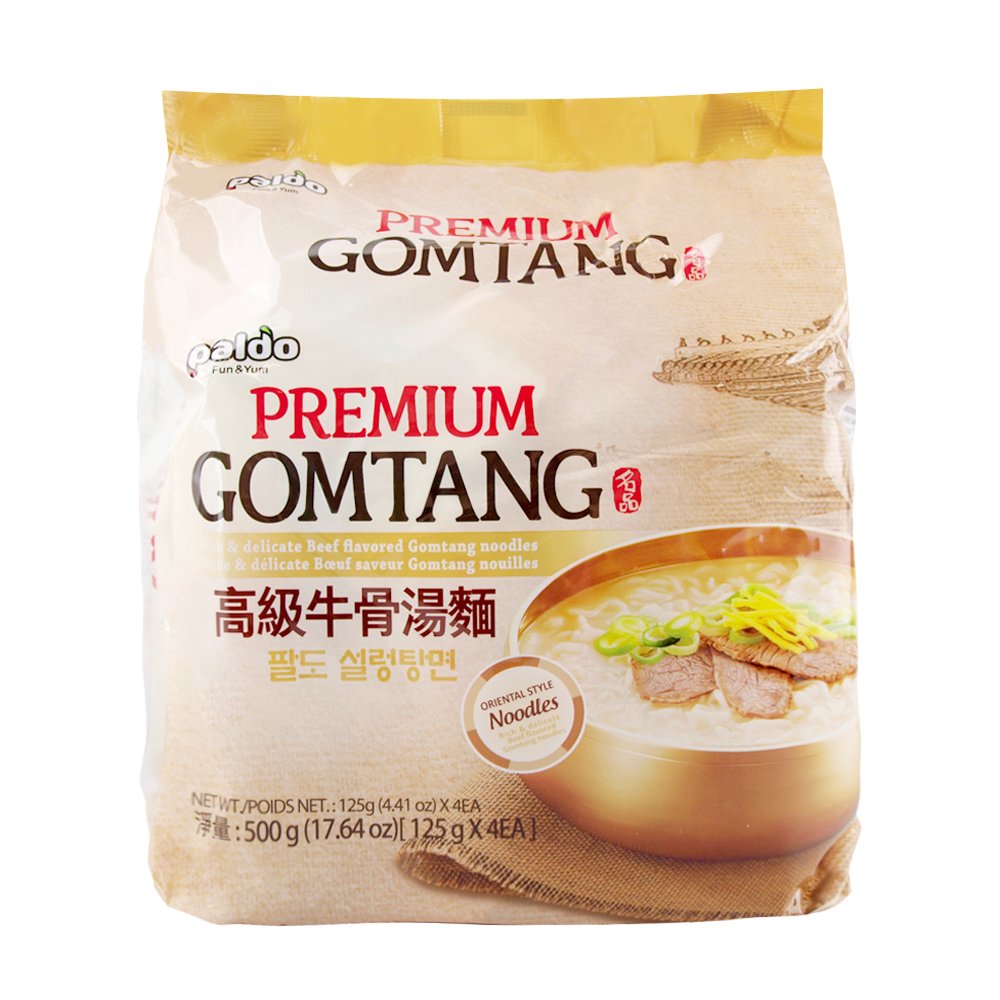 Paldo Premium Gomtang Noodle 500g(Pack of 4) 팔도 프리미엄 곰탕면 500g (4 개입) : 해외직구 글로마켓 B