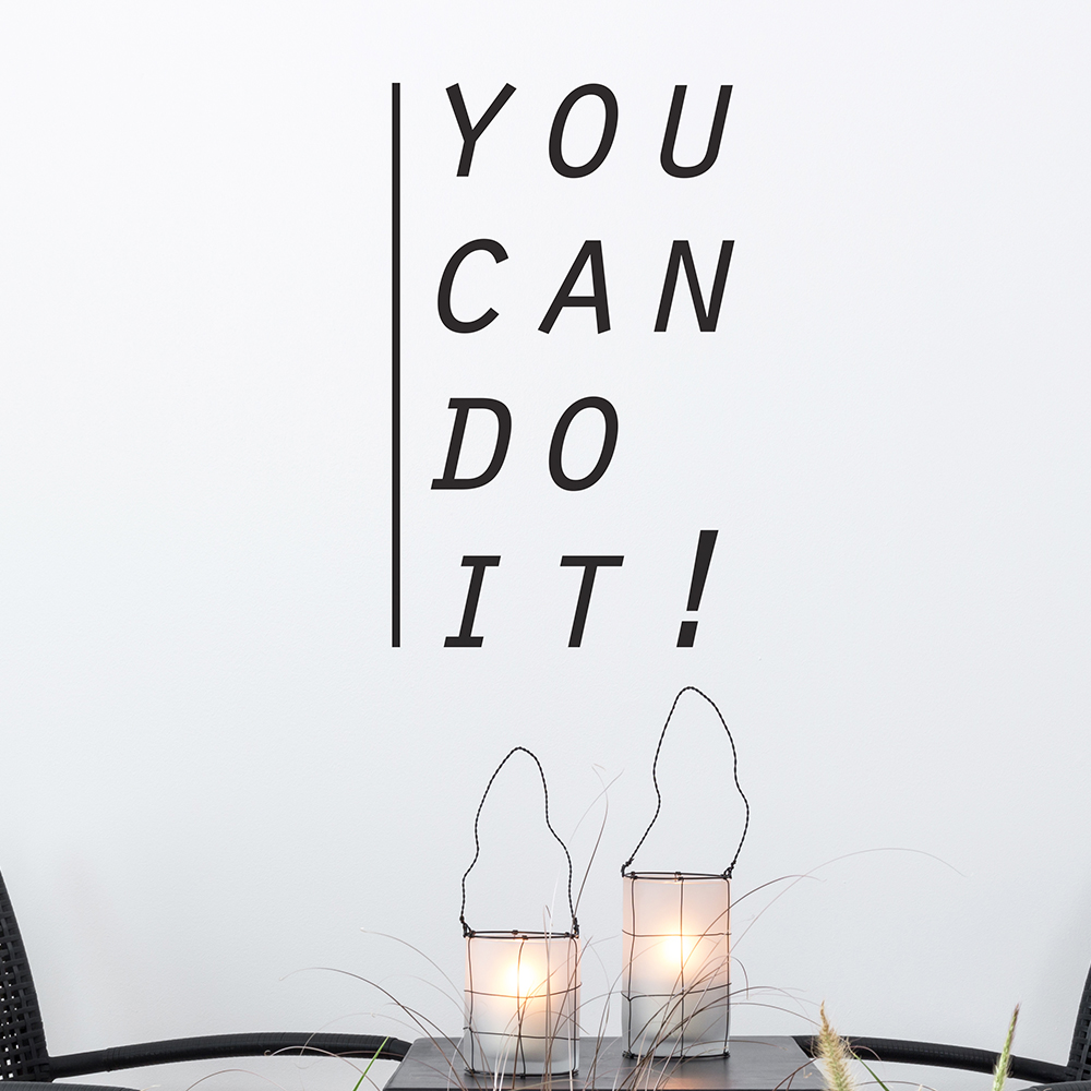 you can do it 할수있다 레터링 인테리어 스티커  large : 코이핀즈