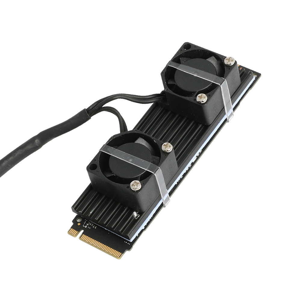 넥시 방열판 SSD NVME M.2 쿨러 듀얼 쿨링팬 : 리버네트워크