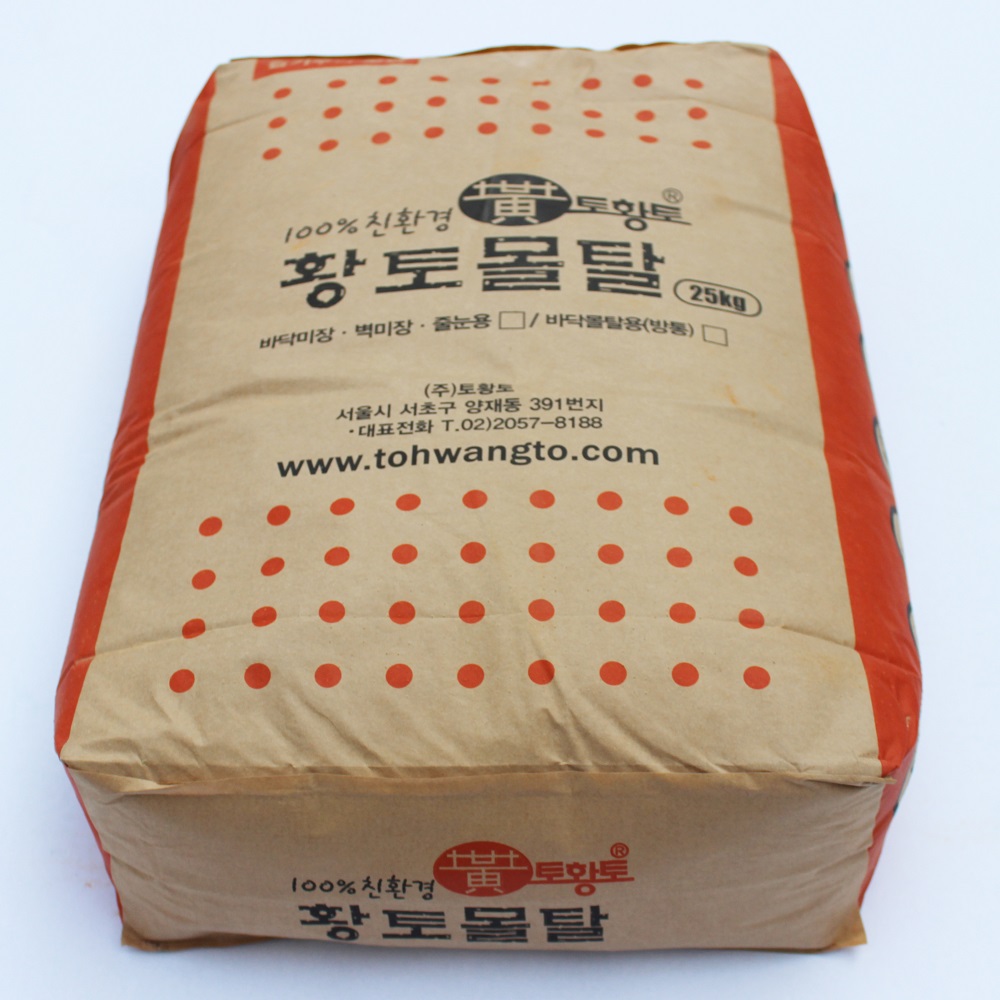 토황토 황토몰탈 고급미장용 25kg/ 실내용 친환경 특허 황토미장 황토시공 아토피 : 토황토