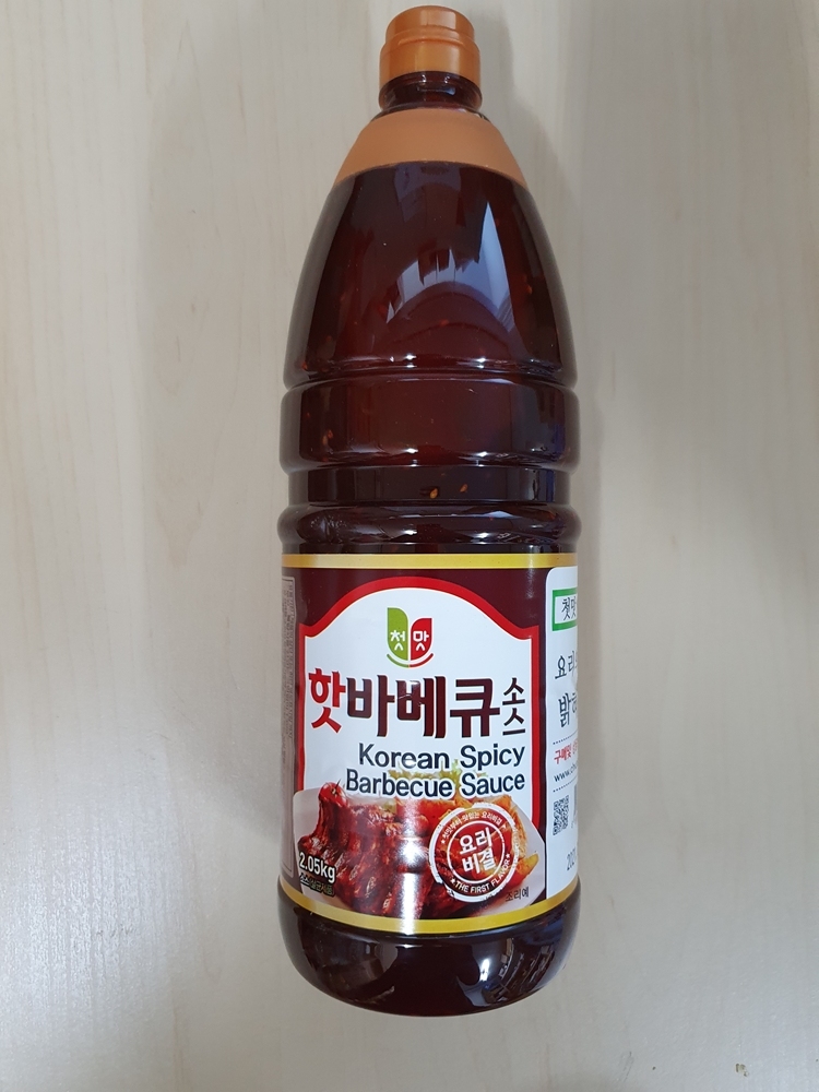 청우 첫맛 핫바베큐소스 2.05kg 2kg 대용량 업소용 매운 매콤 달콤 불족발 소스 : 코스트코맨
