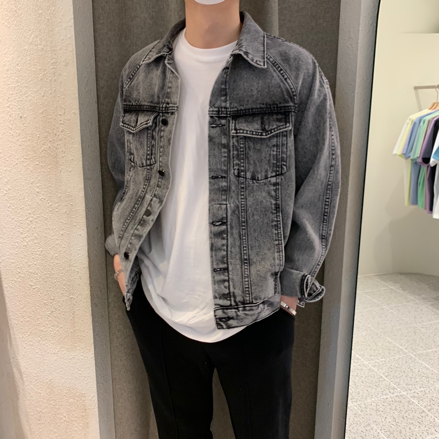 오버 청자켓 : 행달