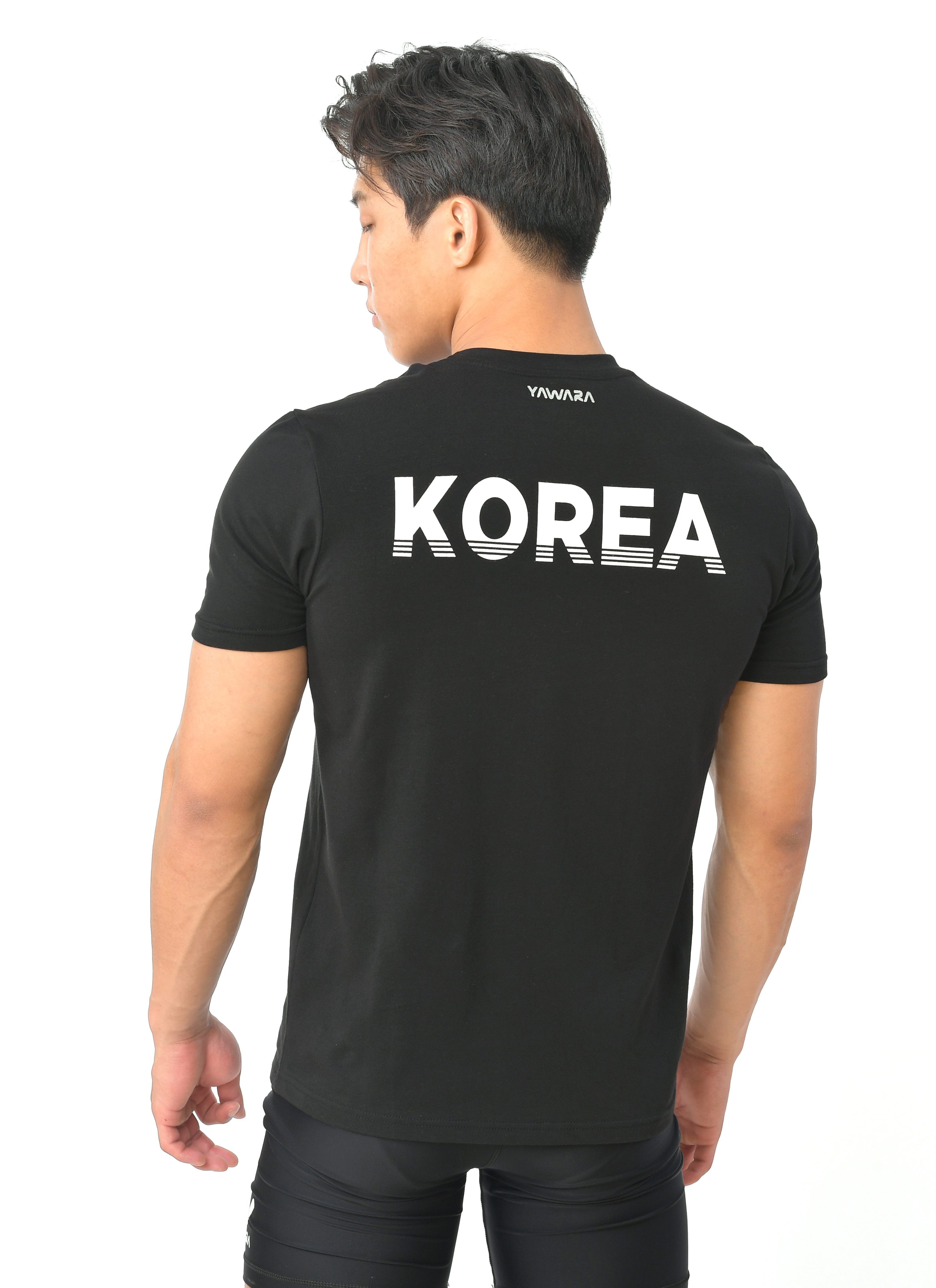코리아 반팔티셔츠 야와라 (블랙) 태극마크 코리아마킹 : 해성하이핏 유도 주짓수