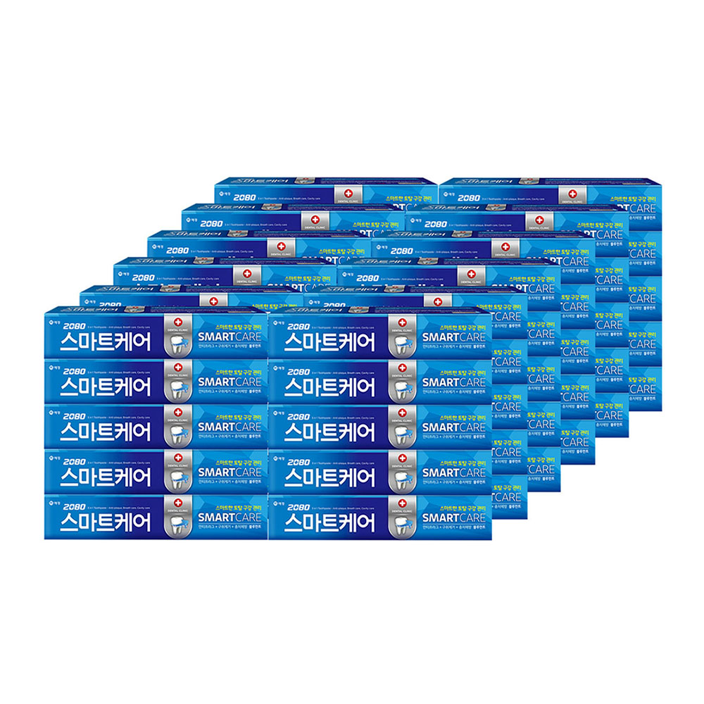 애경 2080 스마트 케어 치약 190g x 60개 (대량 업소용 판촉물 답례품) : 겟츠구즈