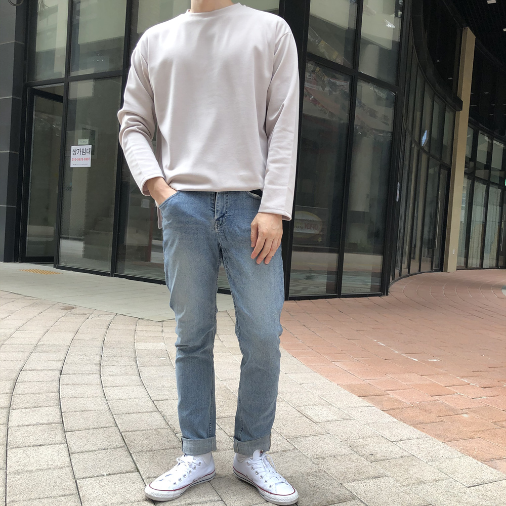 10수 긴팔티 쭉티 무지 오버핏 : 놈181