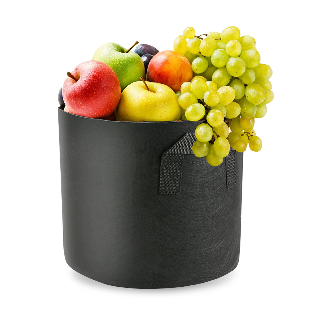 부직포화분 블루베리화분 그로우백 친환경 베란다 텃밭 대형 숨쉬는화분 블랙D18cm : 파파가든