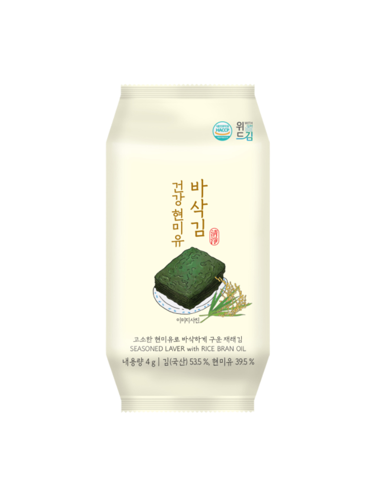 위드김 건강현미유 바삭김 4g x 16봉 (총16개입) : 삼영비앤에프