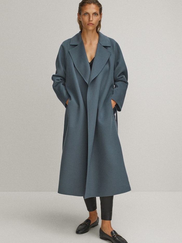 마시모두띠 그레이블루 코트 Massimo Dutti Handmade wool coat 6436/926 : 런던삐삐
