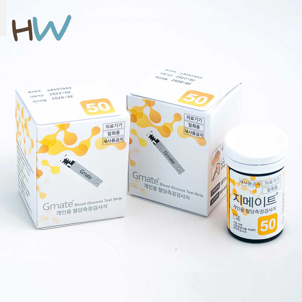 hw 지메이트 혈당시험지 2박스 100매+솜100+침100  스마트 오리진 혈당계 전용시험지 : 헬스웰컴퍼니