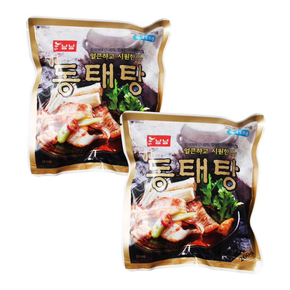 냠냠 동태탕 (260gX2팩) 찌개 간편식품 캠핑푸드 오웰스 : 대종푸드 오웰스