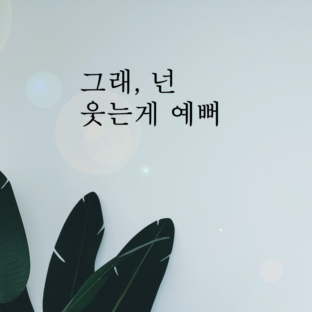 감성 카페 창문 현관문 레터링 스티커 - 그래 넌 웃는게 예뻐 : 쉬데코