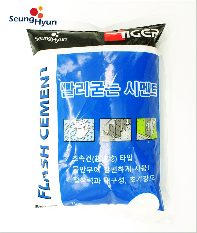승현기업 /타이거시멘트/빨리굳는시멘트 1kg 포장(1box 12개) : 태경스토어