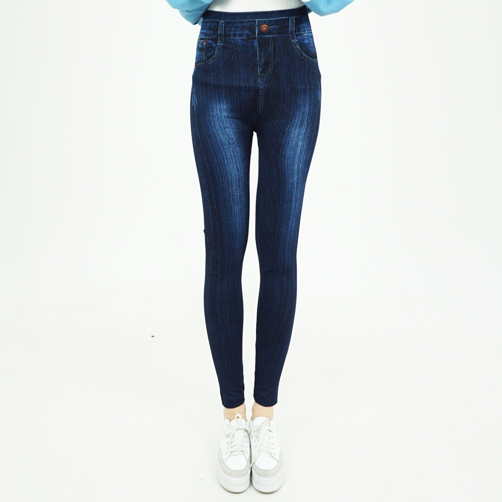 요술 데님 봄 가을 스판 청 레깅스 빅사이즈 : 티나네집
