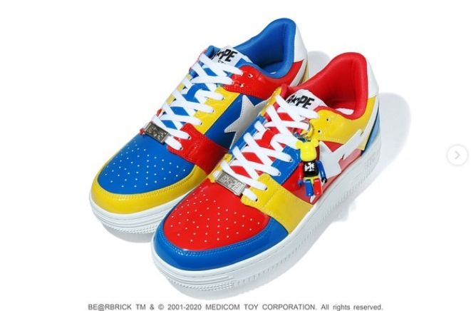 [베이프정품] 메디콤토이 콜라보  베이프 스타 MEDICOM TOY BAPE STA LOW : 재팬베이프스토어