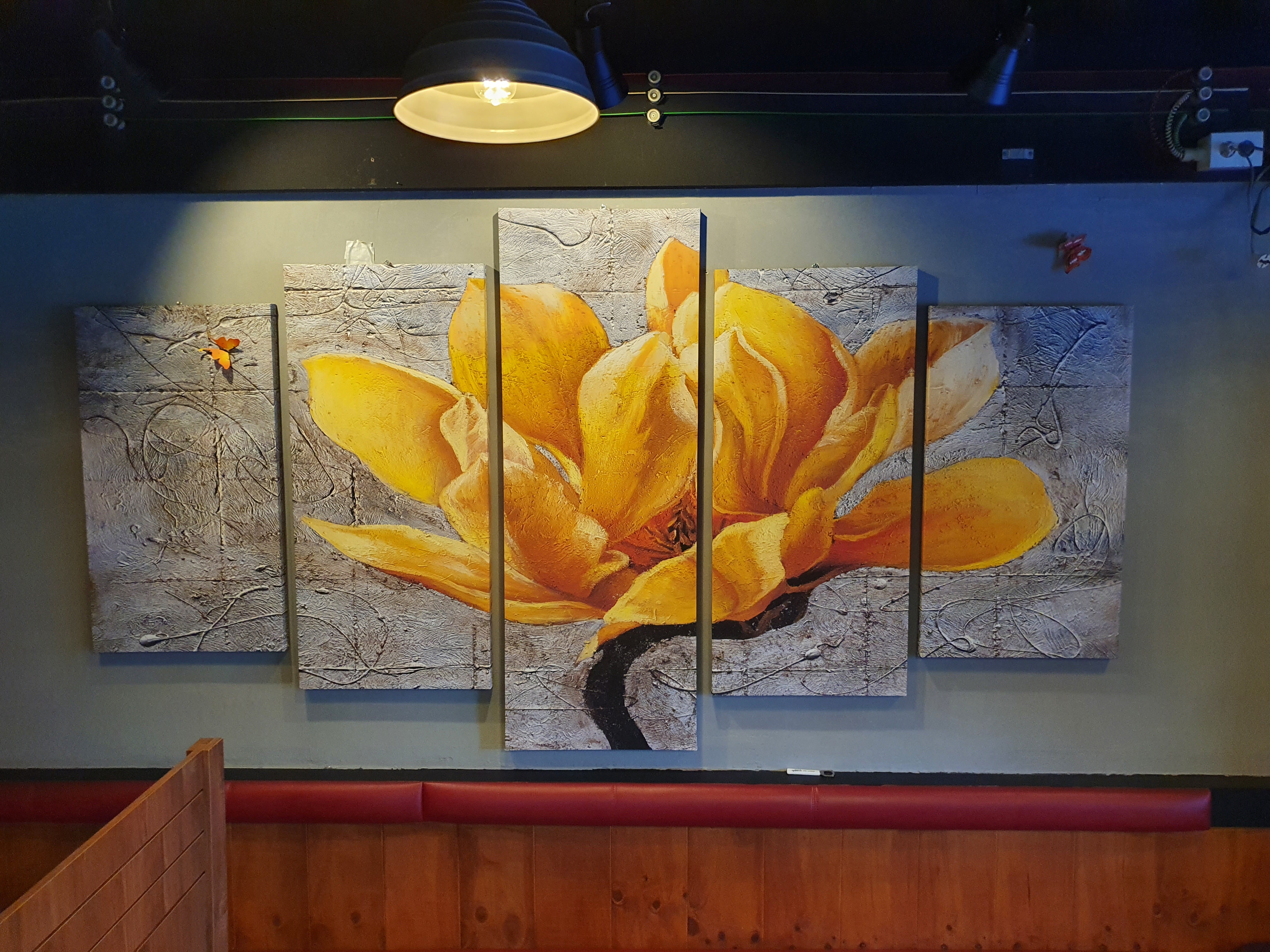 거실그림 액자 벽 인테리어 금나무 사무실 분할 행운을 부르는 금 꽃 나무(5세트 특대형) : 한결같이