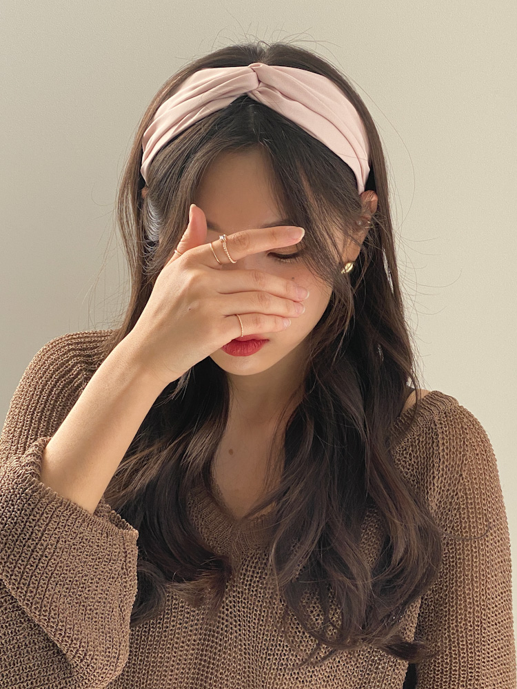 무드 주름 꼬임 반다나 헤어밴드 7color : 키메라제이
