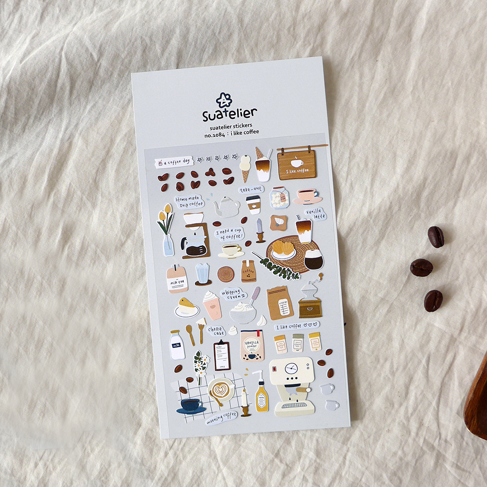 슈아뜰리에 다이어리 스티커 1084 I like coffee : 슈아뜰리에