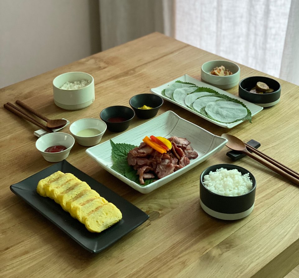 새늘 다옴 직사각접시 직사각플레이팅 생선그릇 : 새 늘
