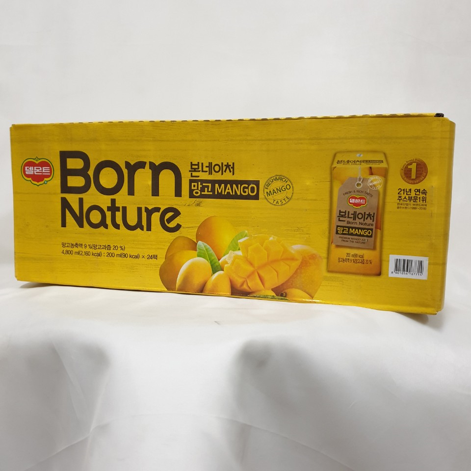 델몬트 본네이처 망고주스 200ml x 24개입 : 노스트코