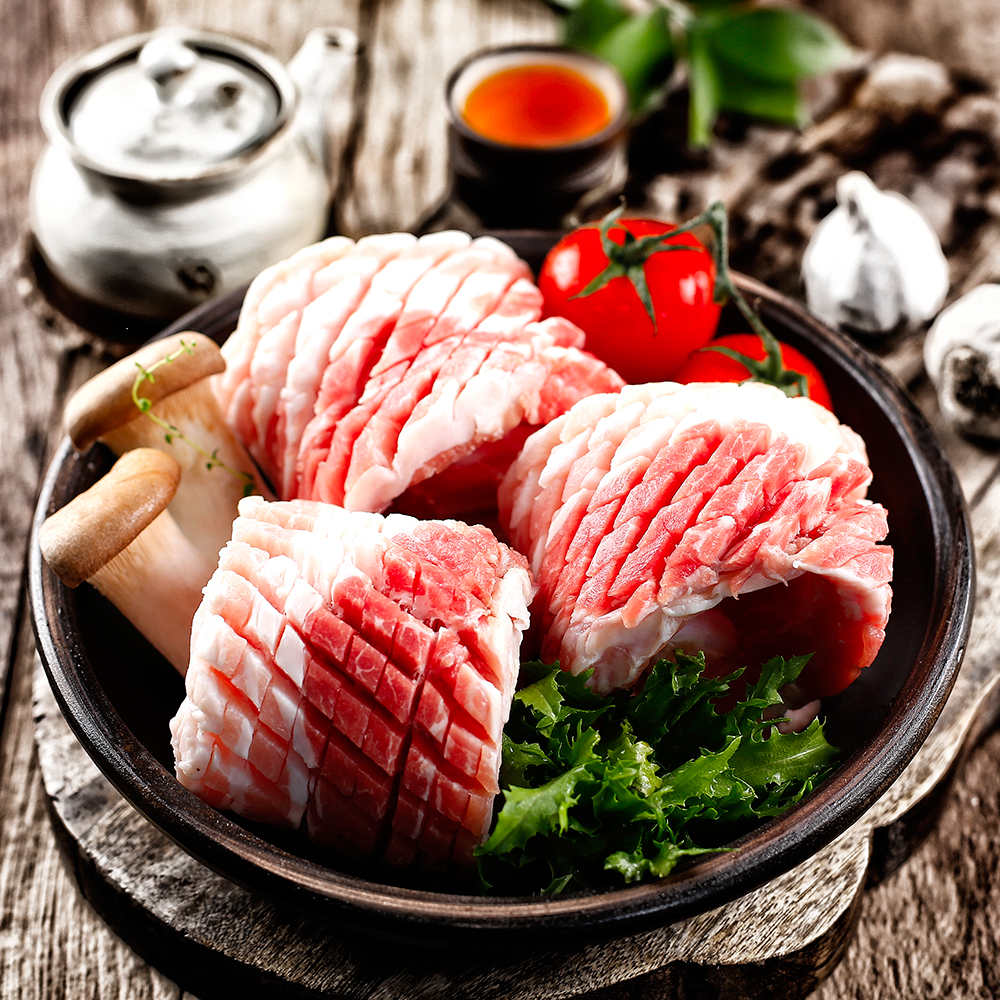 미트플러스 미국산 프리미엄 칼집삼겹살 400g 구이용 벌집삼겹살 돼지고기 꽃삼겹냉삼 : 미트 플러스