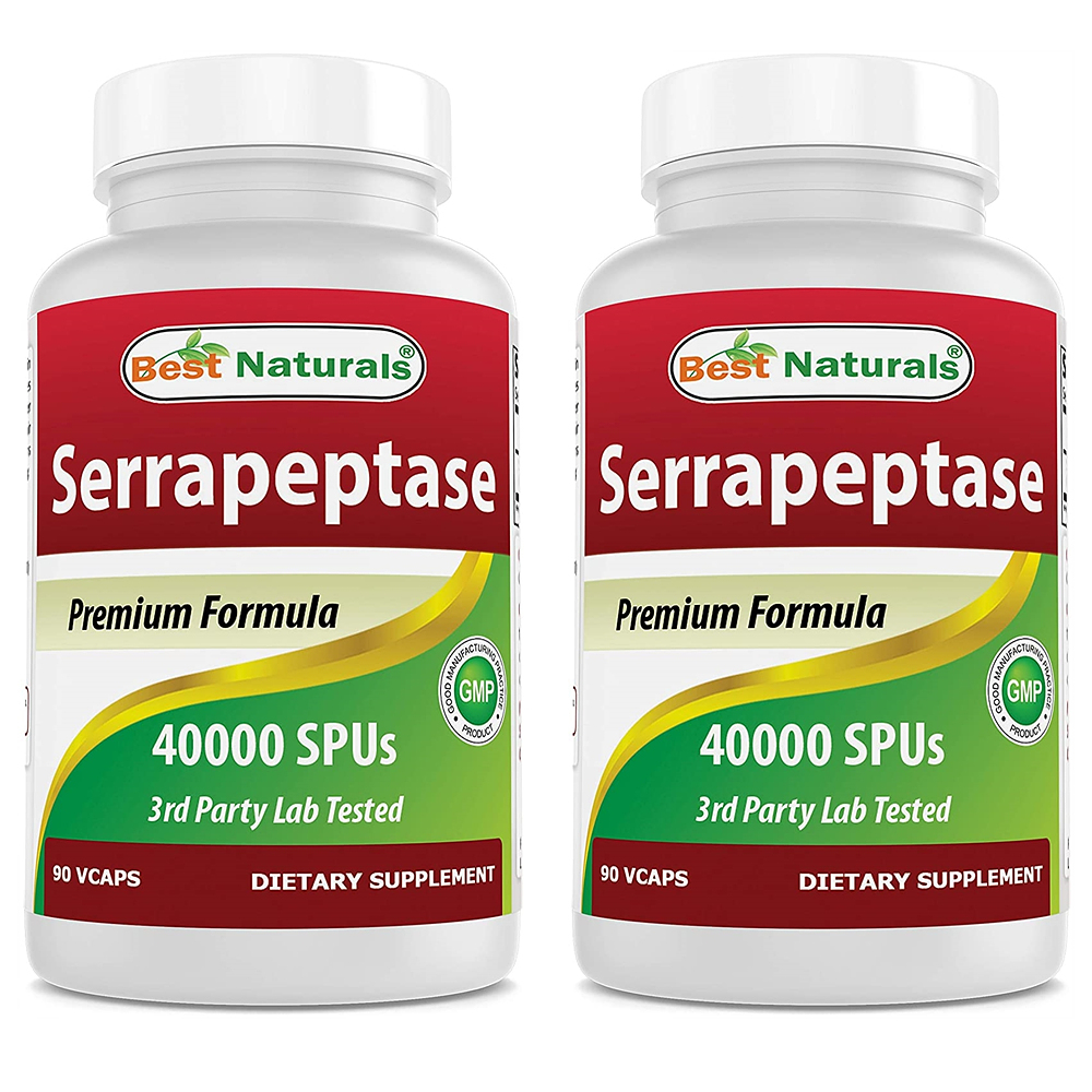 Best Naturals Serrapeptase 베스트 내추럴스 세라펩타제 40000SPUs 90베지캡슐 2팩 : 우토피아