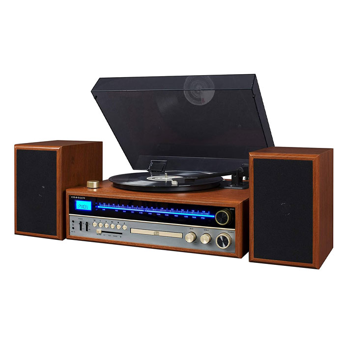 [관부가세 미포함] 크로슬리 LP 플레이어 턴테이블 1975T / Crosley, 1975T Turntable CD AM-FM Speakers : PDXMall