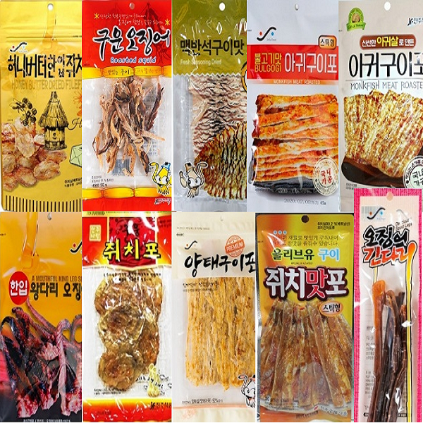 진주식품 편의점 마른안주/ 구운 쥐치포 40g 쥐포 아귀포 마른오징어 볶음땅콩 바나나칩 : 티마트