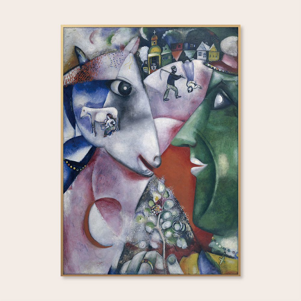 샤갈그림 나와마을 인테리어 명화 그림 액자 : 글그림가게