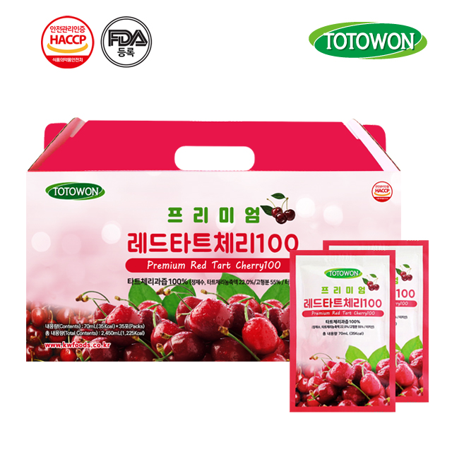 강원식품 프리미엄 레드타트체리100 70mL 60포 : 강원식품