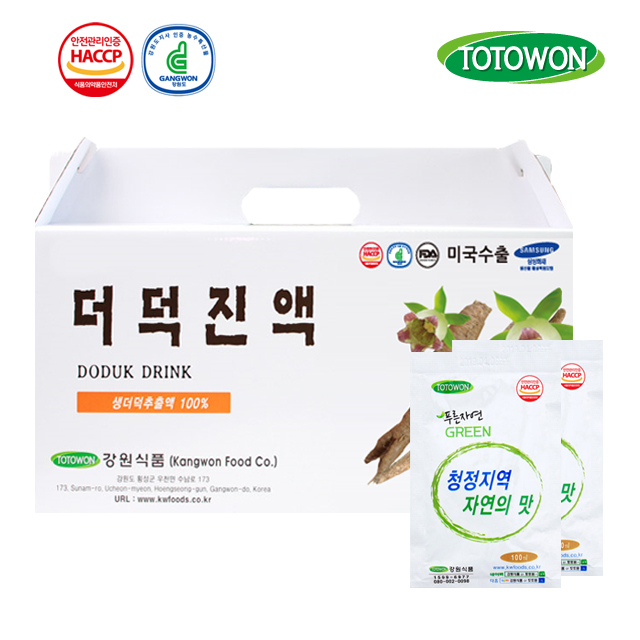 강원식품 더덕진액 100mL 60포 : 강원식품