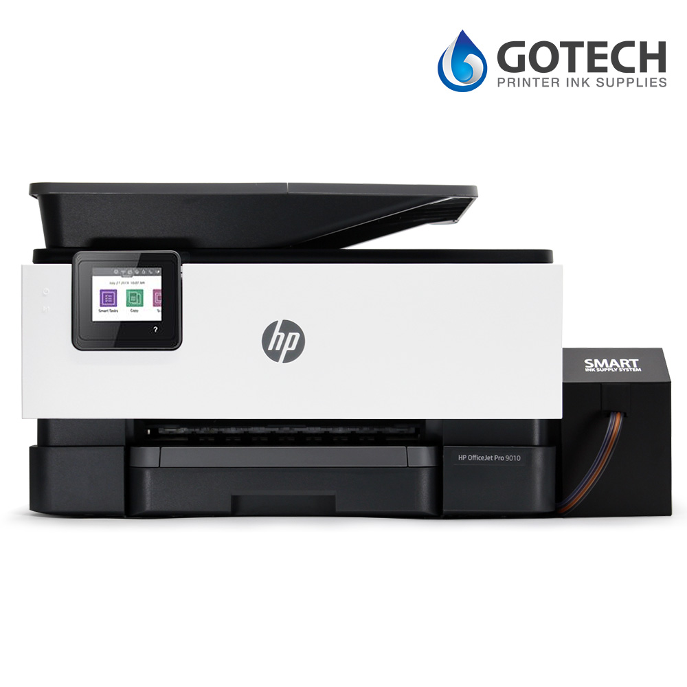 HP 9010 복합기 무칩 호환 무한잉크 프린터 복사 스캔 팩스 무선 양면인쇄 : 지오테크잉크