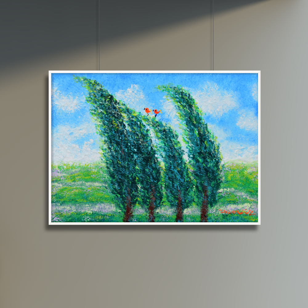 산들바람, 오진(O Jin), 액자포함 : 그림닷컴