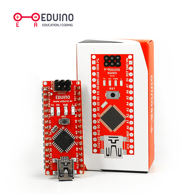 [에듀이노] 아두이노 나노 328 V3.0 호환보드 (USB케이블 포함) / Arduino Nano : 에듀이노