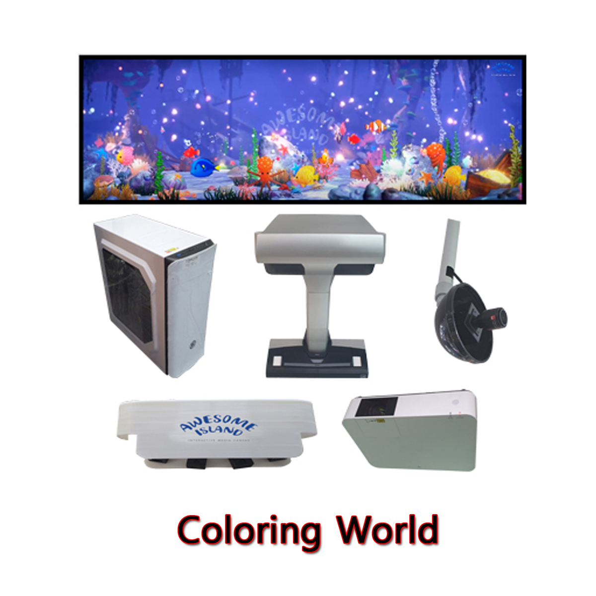모션영상 인터렉티브 Coloring World  키즈카페  락볼링장 공연장 : 가온누리.com