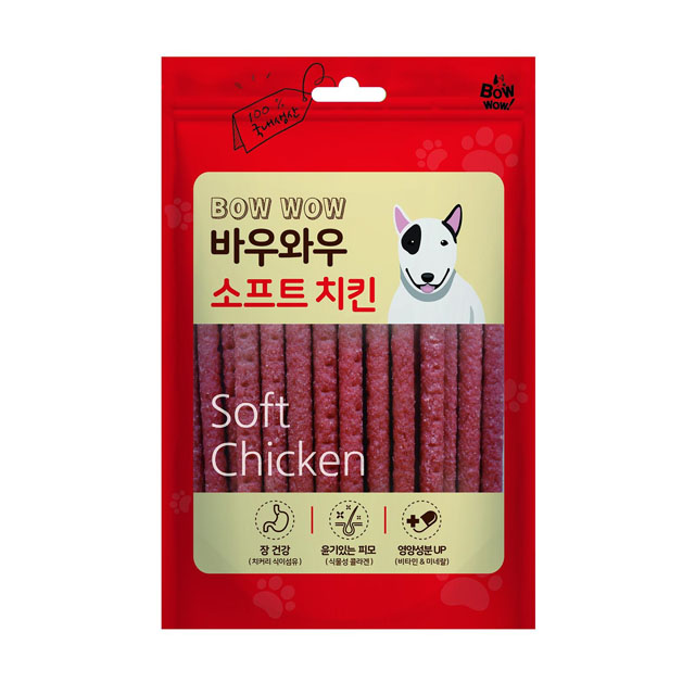 바우와우 소프트 치킨져키150g : 펫타곤