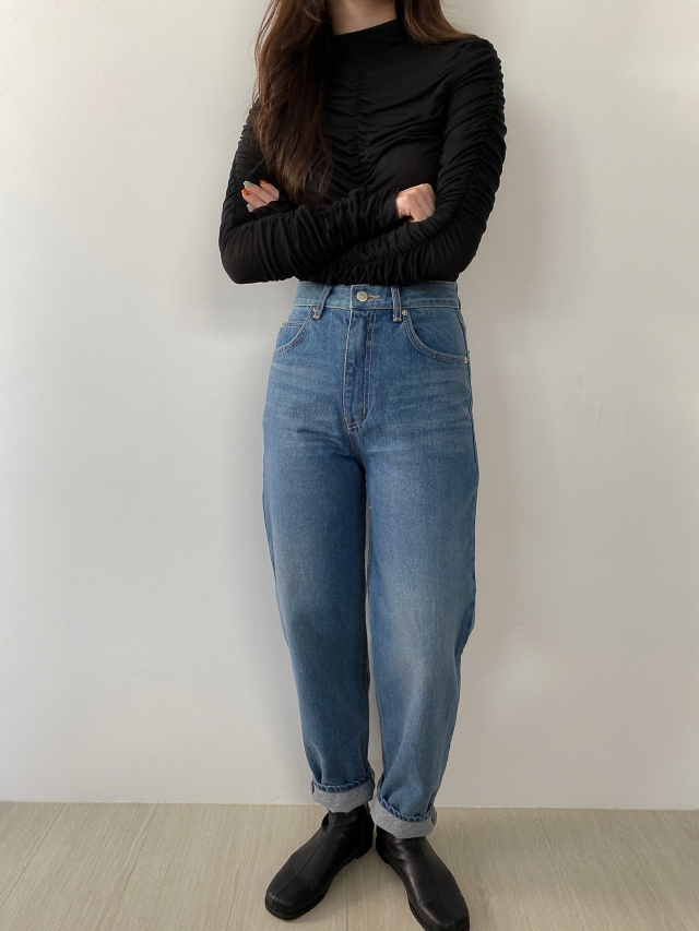 [70% SALE] 시스터마켓 중청 커브 데님 : 어베인