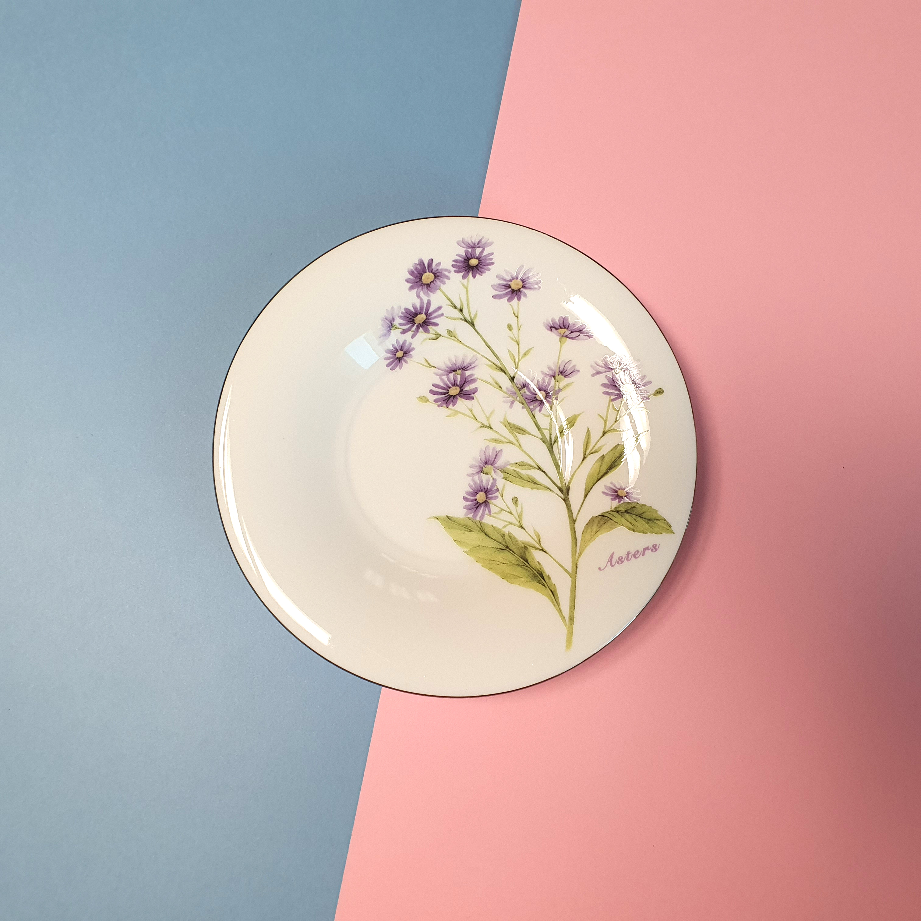 [퐁당상회] 빈티지접시 빈티지그릇 Asters 소서 : 퐁당상회